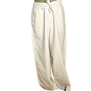 Woman's Asos design relaxed resort wear wide leg linen blend pocketed pants M